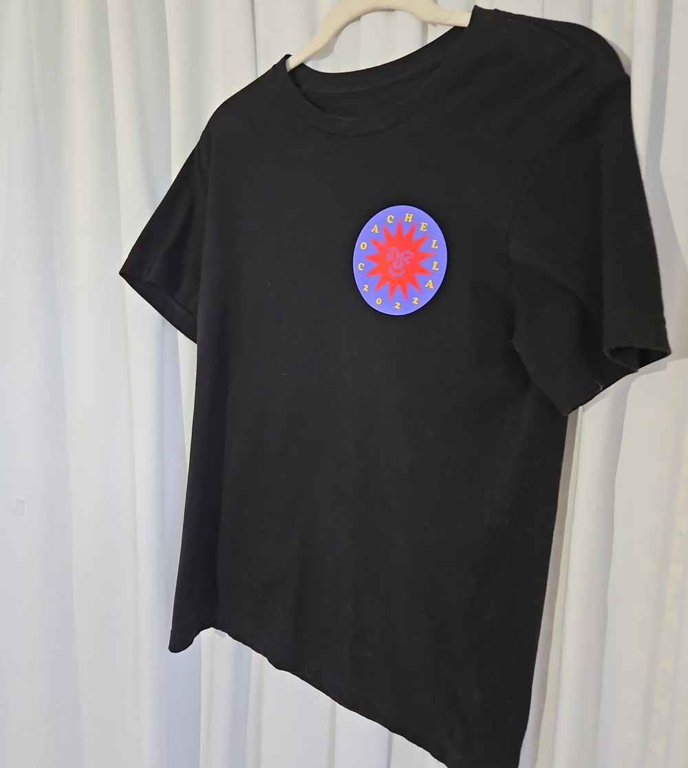 COACHELLA 2022 Black Short Sleeve Tee with Music Acts on Back - Merch - Medium